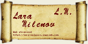 Lara Milenov vizit kartica
